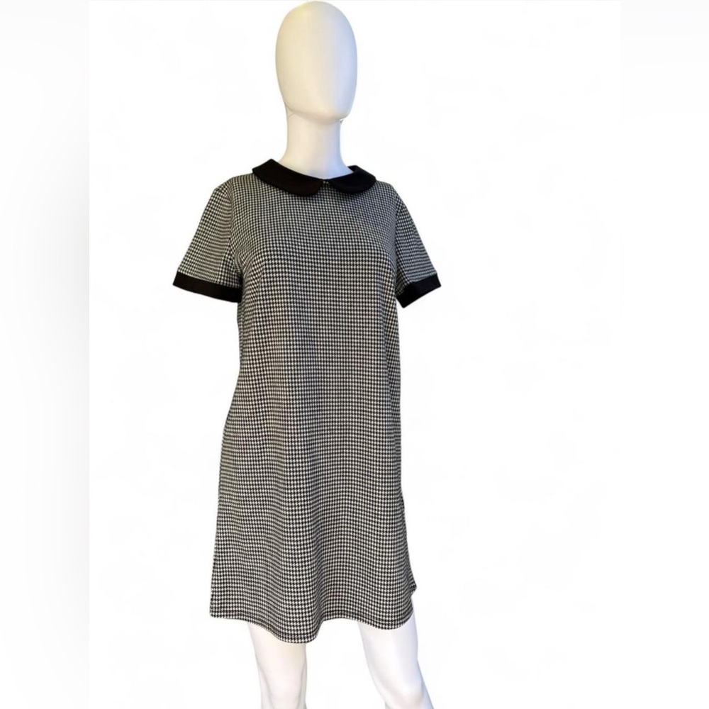 Forever 21 Houndstooth Shift Dress w/ Peter Pan Collar | Size Small